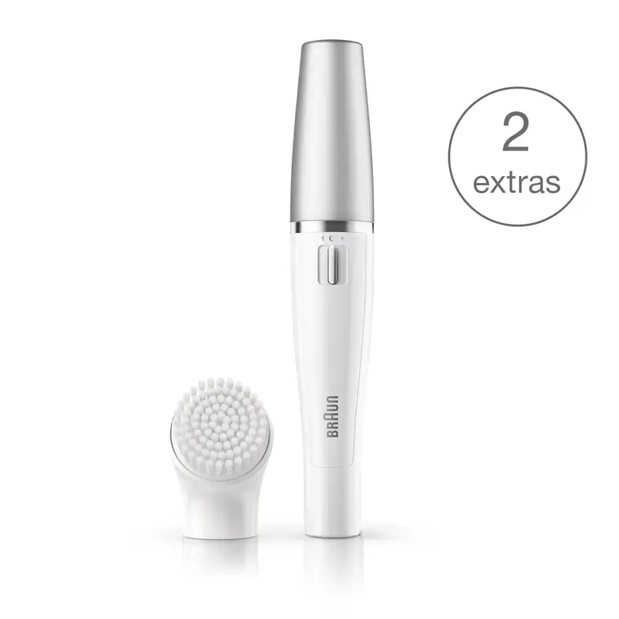 Braun Face 810 ansiktsepilator med rensebørste og beskyttelseshette